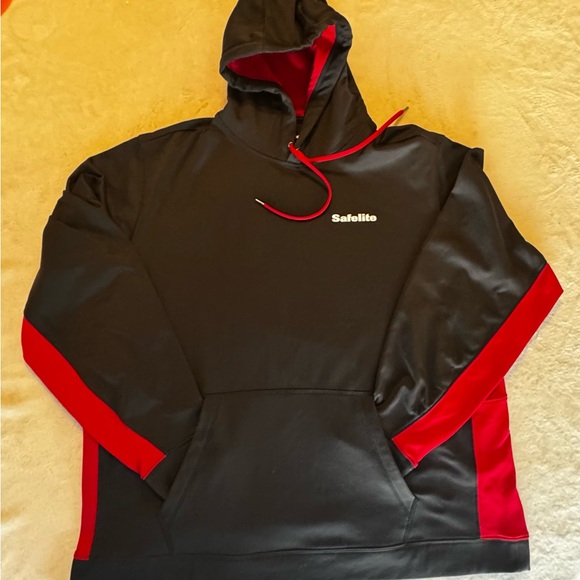 Sport-Tek Mens Safelite Black Red Pullover Hoodie 3XL (fits like 2XL) - Picture 1 of 4